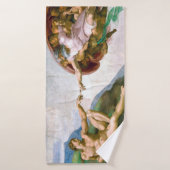 La création d'Adam, Michel-Ange, 1508-1512 (Serviette de bain)