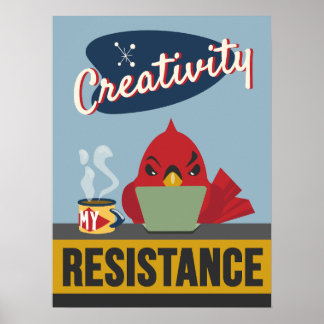 La créativité est ma résistance – Impression rétro