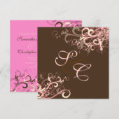 La Crème au chocolat rose serpente les invitations (Devant / Derrière)