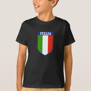 La crête italienne de drapeau badine le T-shirt