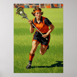 LA CROSSE EN ACTION (Lacrosse in Actie) Poster