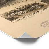 La Crosse WI 1887 Antiek Panorama Poster (Hoek)