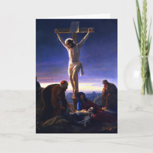 La Crucifixion de Jésus. Carte de Pâques Art