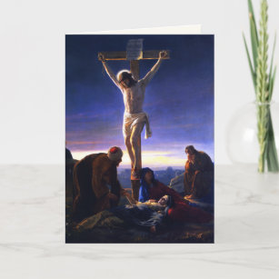 La crucifixion de Jésus. Cartes de Pâques de