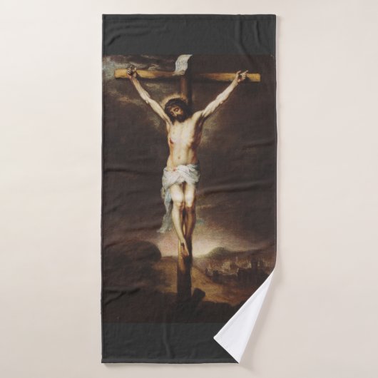 La Crucifixion par Bartolome Esteban Murillo (Serviette de bain)