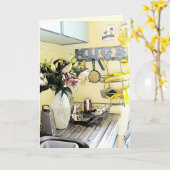 La cuisine du pigeon - carte de lettre (Fleur jaune)