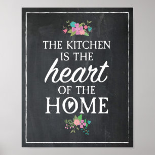 La cuisine est le coeur de la maison Poster