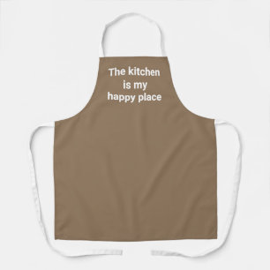 La cuisine est mon Happy Place Light Brown tablier