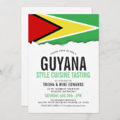 La cuisine guyanaise| Invitation blanc du drapeau (Devant / Derrière)