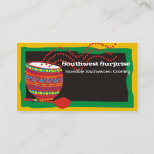 La cuisine mexicaine a décoré des cartes de visi