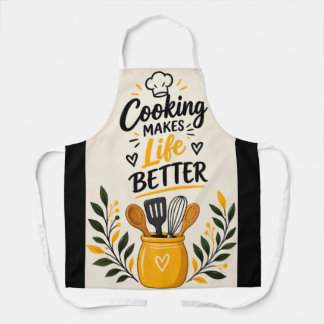 La cuisine rend la vie meilleure – Tablier de cuis