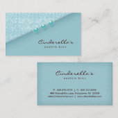 La damassé bleue boutonne le carte de visite de (Devant / Derrière)