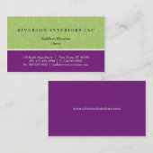 La damassé bloque le carte de visite (Devant / Derrière)