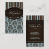 La damassé de spa de carte de visite de salon (Devant / Derrière)