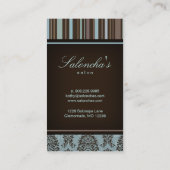 La damassé de spa de carte de visite de salon (Dos)