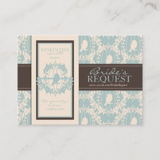 La damassé gazouille carte de visite (Devant)