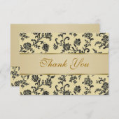 La damassé noire d'or fleurit le Merci de mariage (Devant / Derrière)