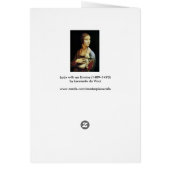 La Dame à l'hermine de Léonard de Vinci (Dos)