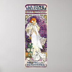 la dame aux camélias door Alfons Mucha 1896 Poster