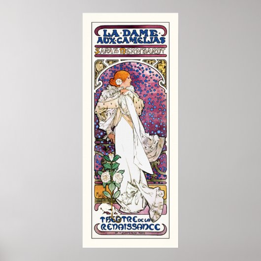La Dame aux Camélias door Mucha Poster (Voorkant)