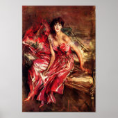 La dame Boldini en affiche rouge (Devant)