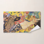 La Dame de Gustav Klimt avec un fan (Serviette à main)