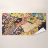 La Dame de Gustav Klimt avec un fan (Serviette de bain)