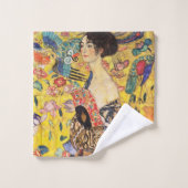 La Dame de Gustav Klimt avec un fan (Gant de toilette)