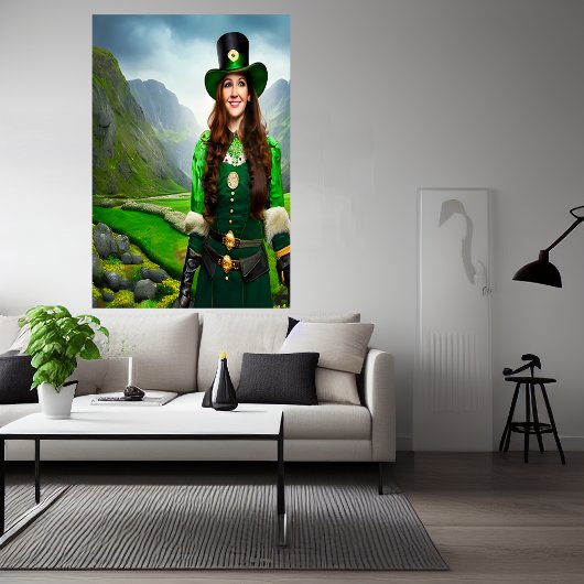 La dame de la Saint Patrick | AI Art Poster