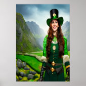 La dame de la Saint Patrick | AI Art Poster (Devant)