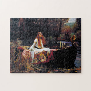La Dame de Shallot sur le puzzle d'art de Boat Wat