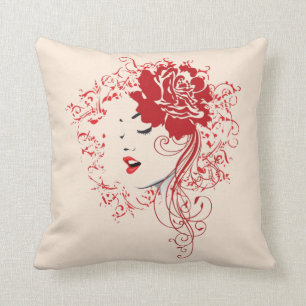 La Dame en Coussin rouge