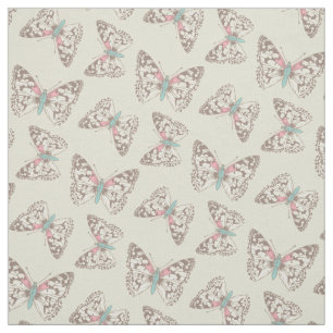 La dame peinte a encré le tissu de papillons d'ar