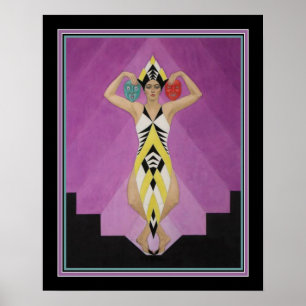 "La Danse" Art Déco Imprimer par Carl Link