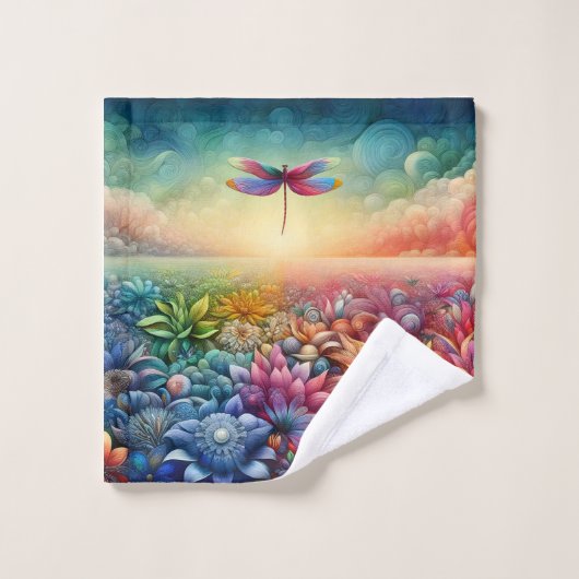 La Danse de la libellule (Gant de toilette)