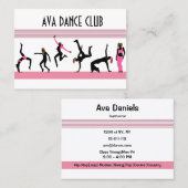 La danse déplace le Carte de visite (Devant / Derrière)