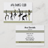 La danse déplace le Carte de visite (Devant / Derrière)