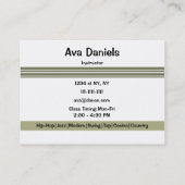 La danse déplace le Carte de visite (Dos)