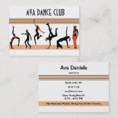 La danse déplace le Carte de visite (Devant / Derrière)