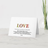 La Danse Rumba - Carte de voeux crème (Dos)