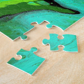 La Dee Dah 2 Puzzle Abstrait Vert (Côté)