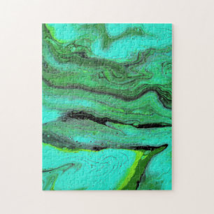 La Dee Dah 2 Puzzle Abstrait Vert