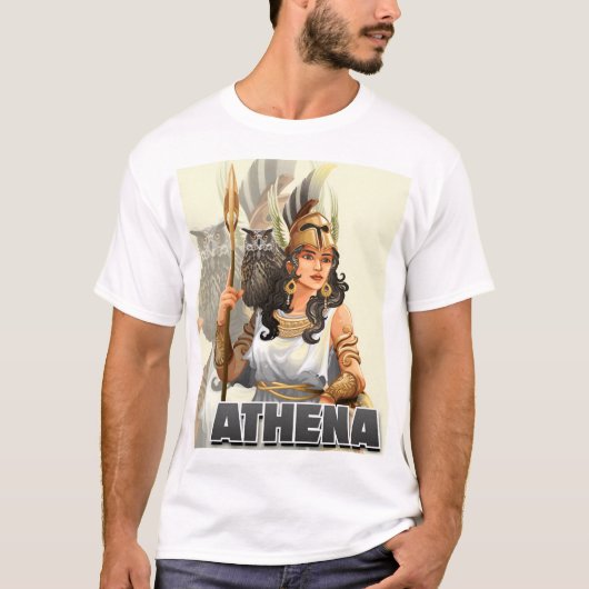 La déesse Athéna Unique Tatouage Design T-shirt (Devant)