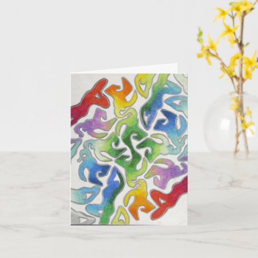 La déesse d'arc-en-ciel forme la carte de note (Fleur jaune)