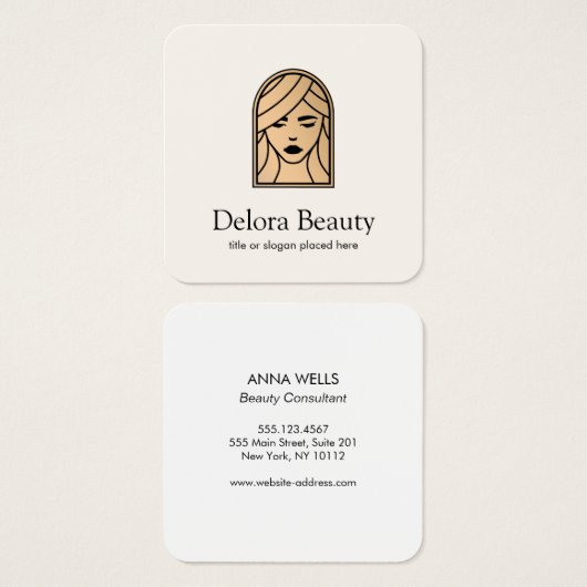 La déesse de beauté Le visage de la femme (Devant & derrière)