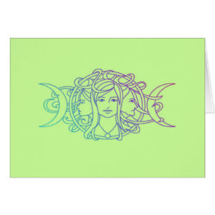 La déesse des trois lunes païennes de Wiccan