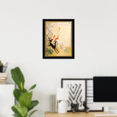 "La déesse Diana Courir Avec Le Cerf" Art Déco (Bureau à domicile)