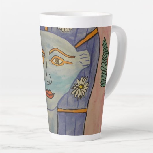 La déesse égyptienne ancienne Latte Mug (Angle droit)