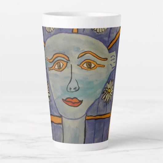 La déesse égyptienne ancienne Latte Mug (Devant)