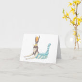 La déesse égyptienne Selket carte pour notes. (Fleur jaune)